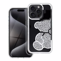 TEDDY BEAR dėklas telefonui IPHONE 16 sidabrinis