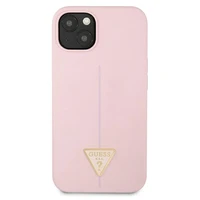 Guess GUHCP13SSLTGU iPhone 13 mini 5.4" violetinis kietas dėklas silikoninis trikampis