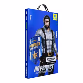 5D Mr. Monkey apsauginis stiklas – Samsung Galaxy S25 Edge juodas (Strong Privacy)