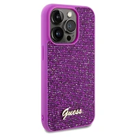 Guess Disco Metal Script dėklas telefonui iPhone 14 Pro Max – fuksijos