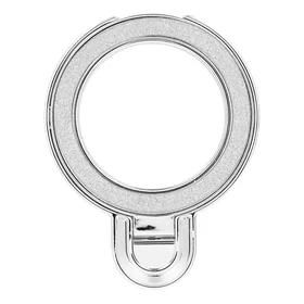 Telefono stovas CIRCLE GLITTER – lipnus – sidabrinis