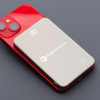 Išorinė baterija saderinta su MagSafe Forcell F-Energy SuperSlim F5K8 QC4.0 PD3.0 15W 5000 mAh titano dykumos spalva