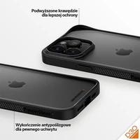 PanzerGlass ClearCase Dėklas telefonui iPhone 15 Pro Max – militārā klasė sertifikuotas, ska idrus ir juodas
