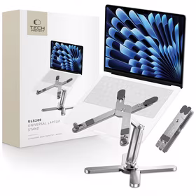 Tech-Protect ULS200 universalus stovas nešiojamiesiems kompiuteriams iki 16" - sidabrinis