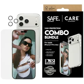 CARE by PanzerGlass madingas rinkinys 3in1 dėklas + stiklas + lęšis iPhone 17 Pro Max
