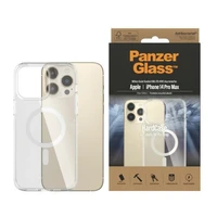 PanzerGlass HardCase su MagSafe antibakterinis karinio standarto sertifikuotas dėklas iPhone 14 Pro Max telefonui – skaidrus