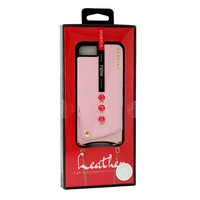 Dėklas IPHONE XS MAX rožinis odinis