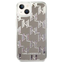 Karl Lagerfeld KLHCP14SLMNMS iPhone 14 6.1 "kietasis dėklas sidabrinis / sidabrinis skystas blizgutis Monogram