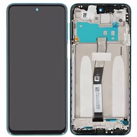 Ekranas Xiaomi Redmi Note 9 Pro/Note 9S su lietimui jautriu stikliuku ir rėmeliu Green originalus (service pack)
