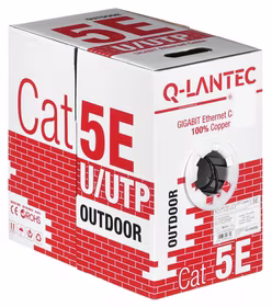 Q-LANTEC KIU5OUTS305Q tinklo kabelis 305 m Cat5e U/UTP (UTP) juodas