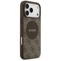 Guess 4G Circle Classic Logo Magnetinis dėklas telefonui iPhone 17 Pro Max - ruda
