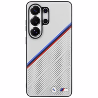 BMW Tricolor Metal Logo MagSafe Dėklas for Samsung Galaxy S26 Ultra - pilkas