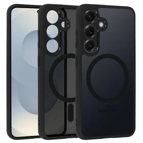 Pilnas matinės Mag dangtis telefonui Samsung Galaxy S25 - juodas