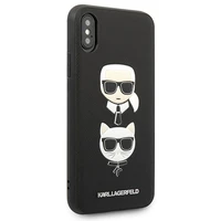 Karl Lagerfeld Saffiano Karl&Choupette Head dėklas telefonui iPhone X/XS - juodas