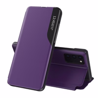 Dėklas telefonui Samsung Galaxy A72 4G violetinis su stovu, Eco Leather View Case