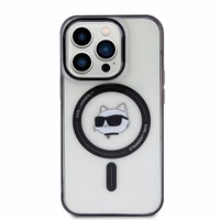 Karl Lagerfeld IML Choupette's Head Magnetinis dėklas telefonui iPhone 15 Pro - skaidrus