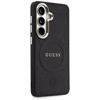 Guess dėklas Saffiano Peony Embossed Ring MagSafe skirtas Samsung Galaxy S26 juodas