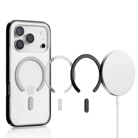 Rock Crystal Armor Serijos Magnetinė Dėklas ant Iphone 17 Pro - juodas