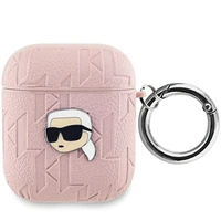 Karl Lagerfeld Monogram Karl Head dėklas AirPods 1 / 2 - rožinis