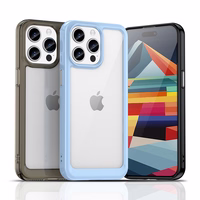 Sustiprintas dėklas su lanksčiu rėmeliu iPhone 15 Pro Outer Space - raudonas