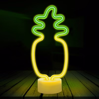 Neon LED on stovas PINEAPPLE oranžinis žalias USB-C FSC-12 Forever Light