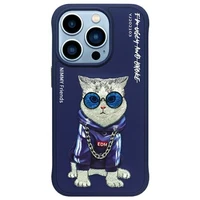Nimmy Glasses Cool Cat dėklas iPhone 15 Pro Max - mėlynas