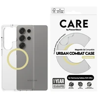 CARE by PanzerGlass Flagship Urban Combat Chardonnay QI dėklas Samsung Galaxy S25 Ultra - skaidrus