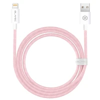 Blavec Kabelis Candy pintas - USB į Lightning - 2,4A 1 metras Apple CarPlay (CCA-UL24P10) rožinis