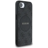 Guess 4G Circle Classic Logo Magnetinis dėklas telefonui iPhone 16e - juoda