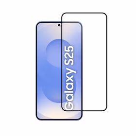 Apsauginis stiklas Blue Star - SAMSUNG Galaxy S25+/S25 Edge Visas veidas (pilnas klijavimas/dėklo draugiškas) - juodas Apsauginis stiklas Blue Star