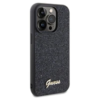 Guess Disco Metal Script dėklas telefonui iPhone 14 Pro Max – juodas