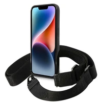 Karl Lagerfeld Spalvotos Juostos Dirželis Dėklas telefonui iPhone 14 Pro - rožinis