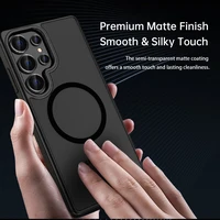 Rock Guard Touch Matte Series Magnetinis Dėklas telefonui Samsung Galaxy S25 juodas