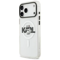 Karl Lagerfeld IML Choupette Sketch Logo Magnetinis dėklas telefonui iPhone 17 Pro Max - skaidrus