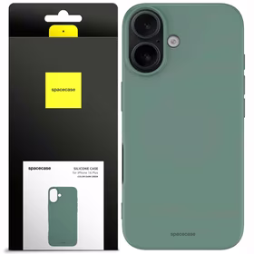 Spacecase Dėklas Silicone Case iPhone 16 Plus tamsiai žalias