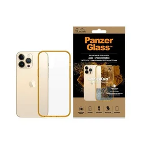 PanzerGlass ClearCase antibakterinis militarinės klasės sertifikuotas dėklas telefonui iPhone 13 Pro Max - skaidrus geltonas