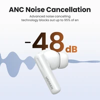 Belaidės ausinės Ugreen WS200 HiTune T6 Active Noise-Cancelling Earbuds baltos