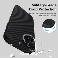 Tech-Protect Ion Carbon Magnetinis dėklas telefonui iPhone 17 - juoda ir sidabrinė