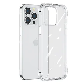 Joyroom Defender serijos dėklas iPhone 14 Plus šarvuotas kablio dėklas su stovu skaidrus (JR-14H3)