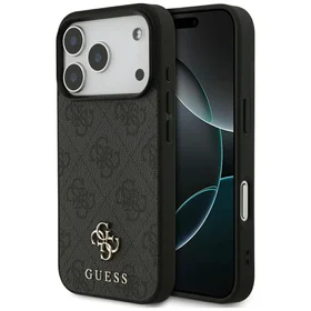 Guess 4G Small Classic Logo MagSafe dėklas iPhone 17 Pro - juodas