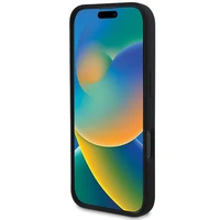 DKNY Silikoninis baltas spausdintas logotipas magnetinis dėklas iPhone 16 Pro Max - juodas