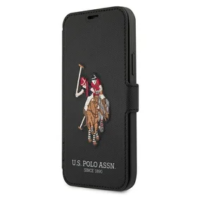 US Polo USFLBKP12LPUGFLBK iPhone 12 Pro Max 6,7" juoda knyga Polo Embroidery kolekcija
