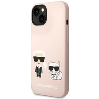 Karl Lagerfeld KLHMP14MSSKCI iPhone 14 Plus 6.7 "kietas dėklas šviesiai rožinis / šviesiai rožinis Silikoninis Karlas & Choupette Magsafe