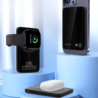 Blavec Išorinė baterija 5000mAh BJ-04 Itin Plona 7,8mm - Type C - 22,5W magnetinė Magsafe 3 in 1 (PBBJ04-MC5B) juoda stiklas