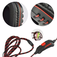 ART laidinės ausinės žaidimams Jack 3,5 mm su mikrofonu NEMEZIS juodos