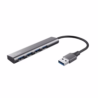 Trust Halyx USB 3.2 Gen 1 (3.1 Gen 1) Type-A 5 Mbit/ai Juoda, Pilka