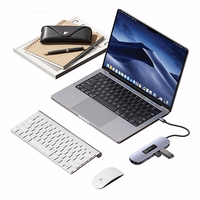 USAMS adapteris HUB 10w1 3xUSB 3.0/TF/SD/ USB-C/HDMI/RJ45/VGA PD100W tamsus SJ644HUB01 (US-SJ644)