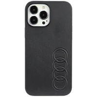 Audi sintetinės odos dėklas telefonui iPhone 13 Pro Max 6.7" juodas/juodas kietas dėklas AU-TPUPPCIP13PM-TT/D1-BK
