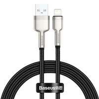 Baseus kabelis Cafule Metal USB - Lightning 1,0 m 2,4A juodas