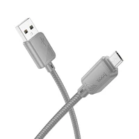 Kabelis USB A į Micro USB Hoco 2,4A 1 m X113 pilkas